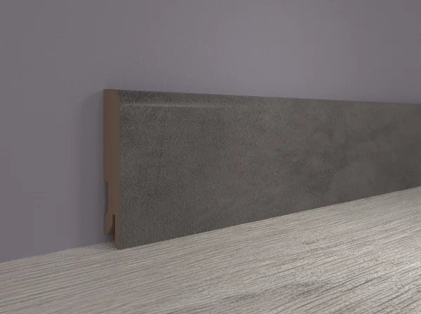 Плинтус MDF Bonkeel 24064 Бетон Лофт Графит (100х16х2400 мм) в Нефтекамске