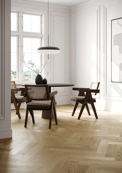 Паркетная доска Quartz Parquet Английская Ёлка Дуб Шампань 33-414 в Нефтекамске