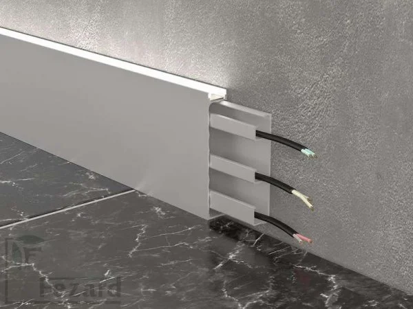 Алюминиевый плинтус Fezard Кабельный ALP-G80-LA Алюминий 80*15*2500 мм в Нефтекамске