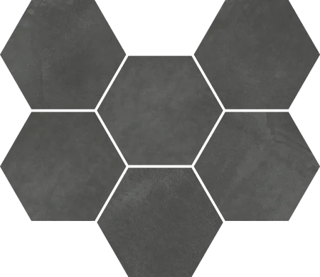 Керамогранит Italon Континуум Петрол Мозаика Гексагон (Натуральная 25х29) в Нефтекамске
