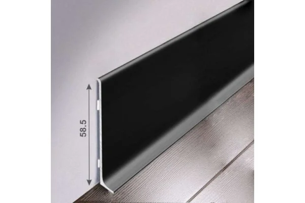 Алюминиевый плинтус Bonkeel ПЛ60 515л Черный (58,5х11,2х2500мм) в Нефтекамске