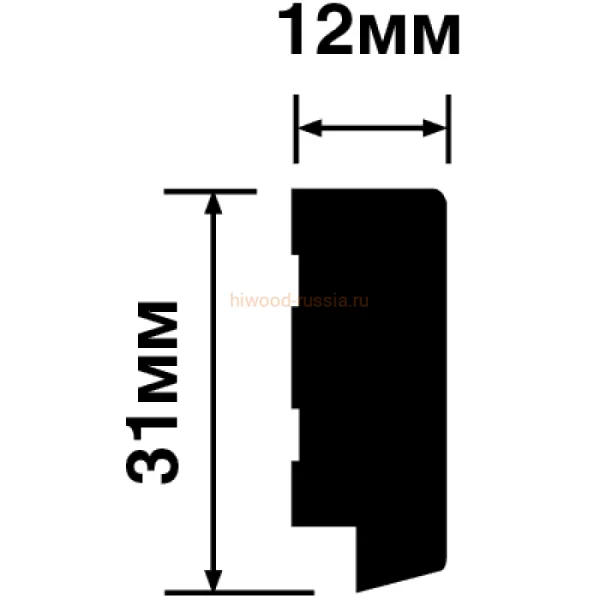 Финишный молдинг LF124B GR3 левый декорированный (31х12х2700мм) в Нефтекамске
