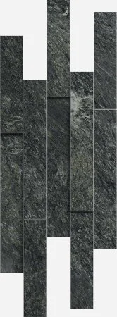 Керамогранит Italon Скайфолл Неро Брик 3D (Патинированная, 28х78) в Нефтекамске
