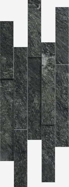 Керамогранит Italon Скайфолл Неро Брик 3D (Патинированная, 28х78) в Нефтекамске