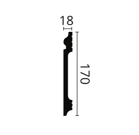 Плинтус NMC Wallstyl FL17 (170х18х2000 мм) в Нефтекамске