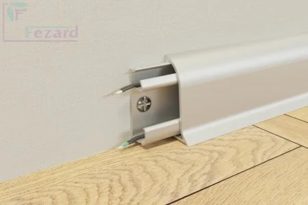 Алюминиевый плинтус Fezard Серебро 43х22х2,5м в Нефтекамске