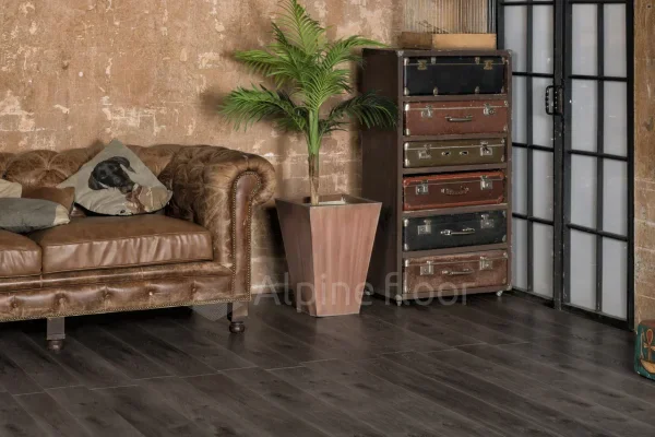Кварц-виниловая плитка Alpine Floor Premium XL Дуб Торфяной ЕСО 7-11, 8 мм. 43 класс в Нефтекамске