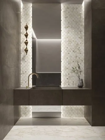 Керамогранит Italon Этернум Каррара Мозаика Вертекс 25.8х30 (Натуральная) в Нефтекамске