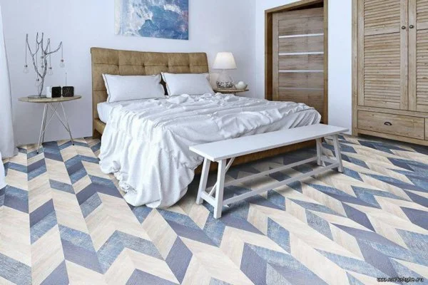 Пробковое покрытие CorkStyle Chevron Blue (1235*305*6 мм) HC в Нефтекамске