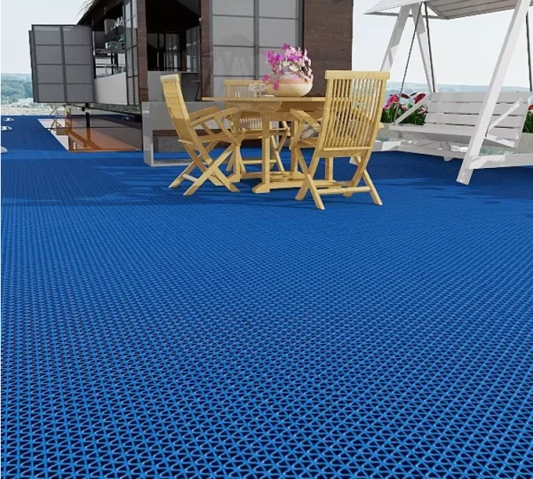 Грязезащитное рулонное покрытие ЗигЗаг Синий 4,5 мм (1,2 м) Китай в Нефтекамске
