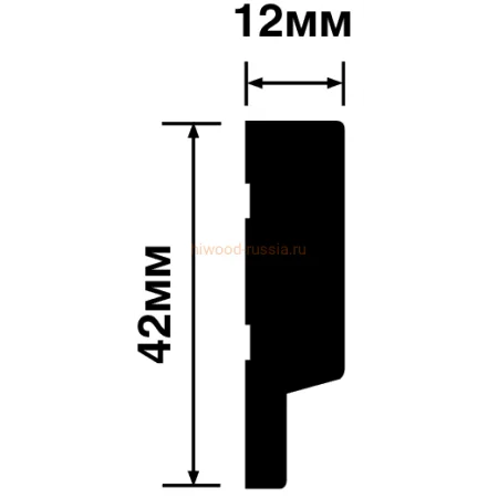 Финишный молдинг LF124A S339S правый декорированный (42х12х2700мм) в Нефтекамске