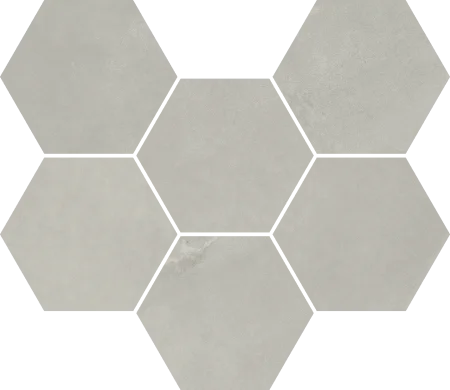 Керамогранит Italon Континуум Сильвер Мозаика Гексагон (Натуральная 25х29) в Нефтекамске