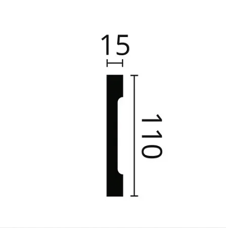 Плинтус NMC Wallstyl FD2S (110х15х2000 мм) в Нефтекамске