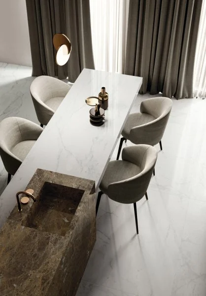 Керамогранит Italon Шарм Делюкс Бьянко Микеланджело 60х120 (Паттинированная и реттифицированная) в Нефтекамске