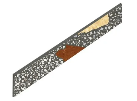 Керамогранит Coliseum Палладио Блэк Плинтус (Натуральный, 7,2х60) в Нефтекамске