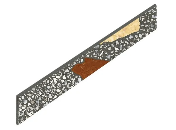 Керамогранит Coliseum Палладио Блэк Плинтус (Натуральный, 7,2х60) в Нефтекамске