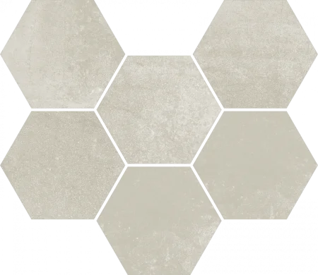 Керамогранит Coliseum Экспо Уайт Мозаика Гексагон (Натуральная, 25х29) в Нефтекамске