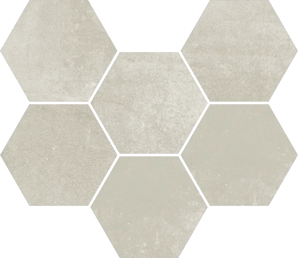 Керамогранит Coliseum Экспо Уайт Мозаика Гексагон (Натуральная, 25х29) в Нефтекамске