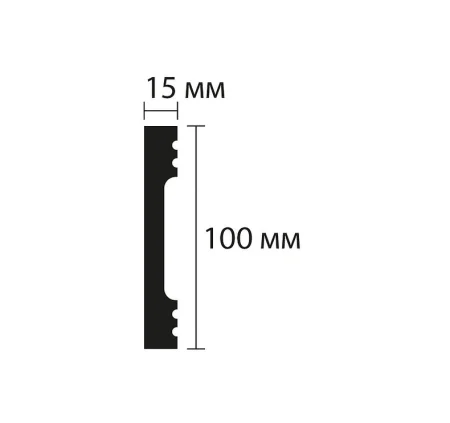 Плинтус NMC Wallstyl FD10 (100х15х2000 мм) в Нефтекамске