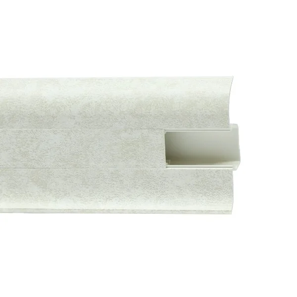 Пластиковый плинтус Royce №860 Белый Кварц (58х22х2200мм) в Нефтекамске