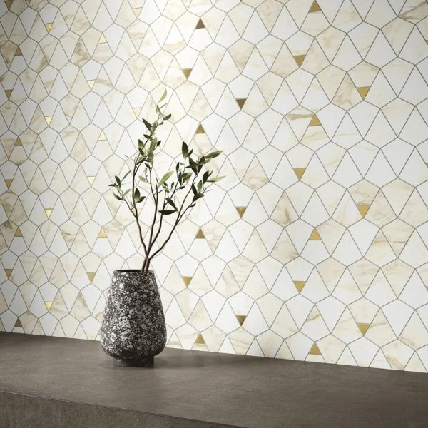 Керамогранит Italon Этернум Каррара Мозаика Вертекс 25.8х30 (Натуральная) в Нефтекамске